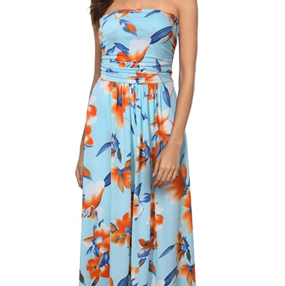 glorystar Dresses & Skirts - Glorystar floral strapless dress